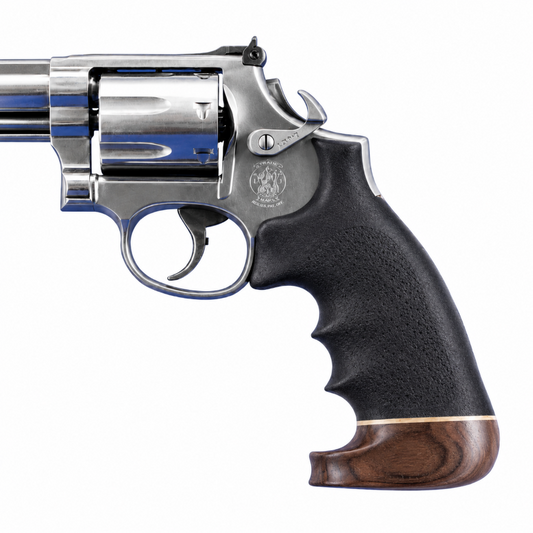 Hogue OverMolded® Rubber Conversion Grip – Black with Wood Big Butt