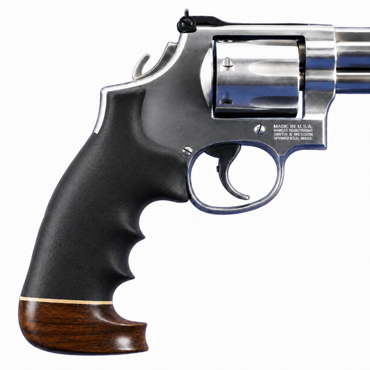 Hogue OverMolded® Rubber Conversion Grip – Black with Wood Big Butt